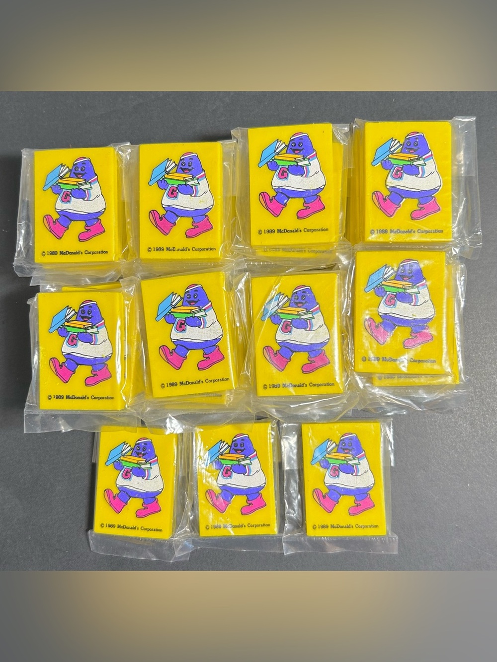 Vintage McDonald's Grimace Erasers